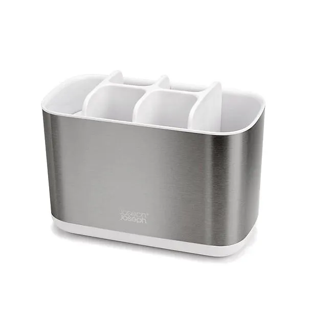 Joseph Joseph EasyStore Steel Toothbrush Caddy Large White