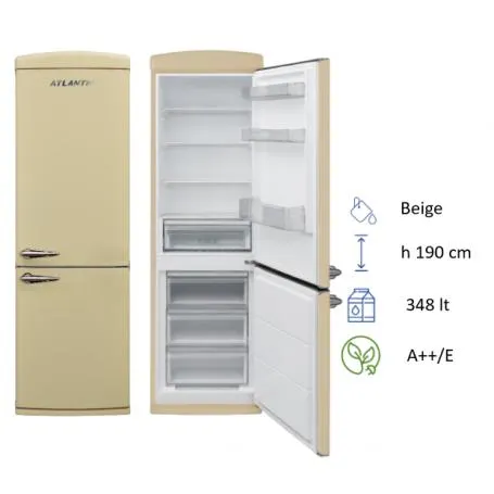 ATLANTIC ATBM374BE - FRIGORIFERO BEIGE 348 LITRI