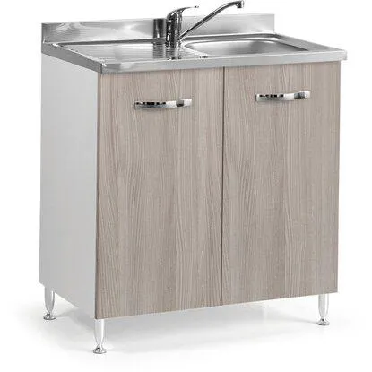 Base cucina sottolavello 80 cm 2 ante olmo