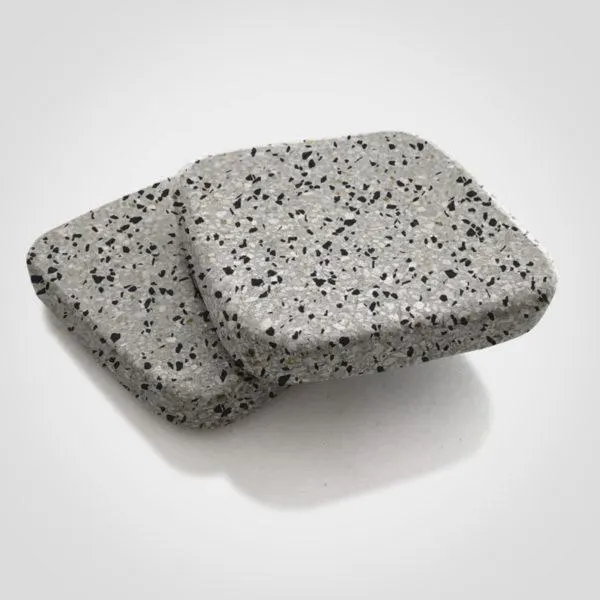 Posavasos Cuadrado de Terrazo Gris Huascarán