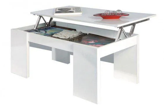 Mesa centro Elevable KENDRA blanco