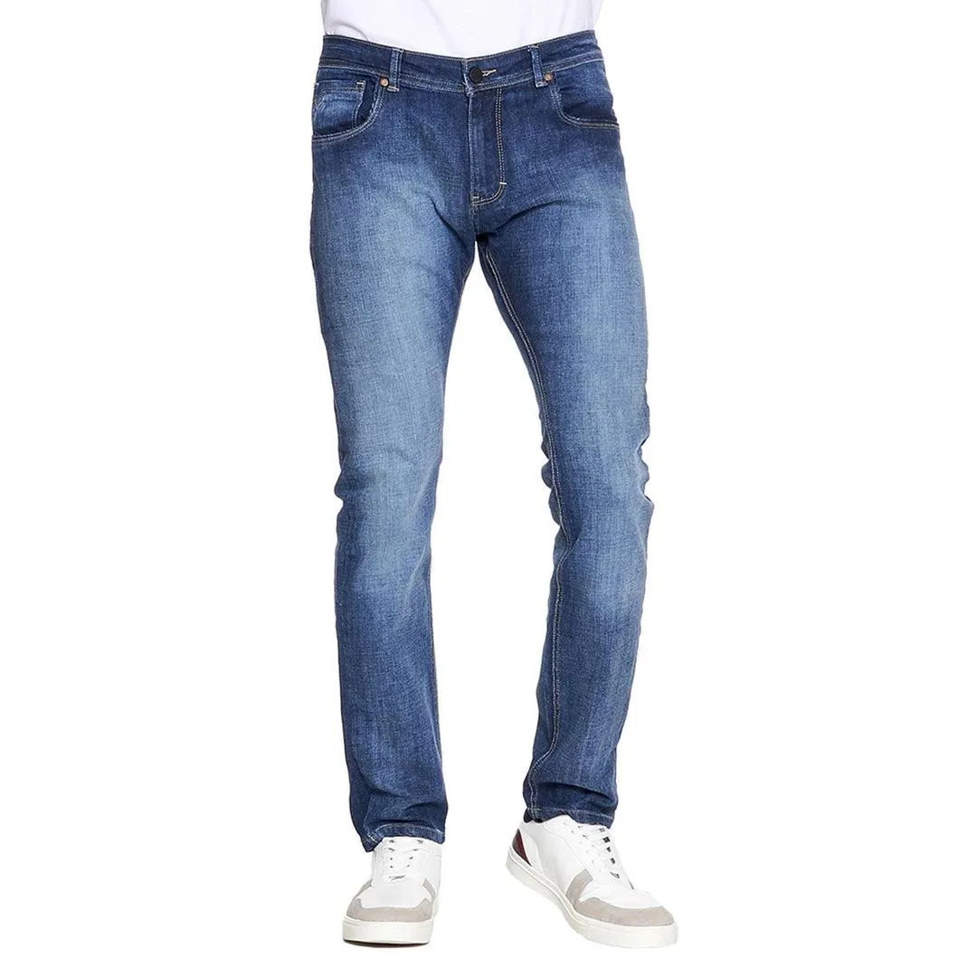 Jeans Hombre Casuales Básicos Slim Fit Con Bolsas Cómodos