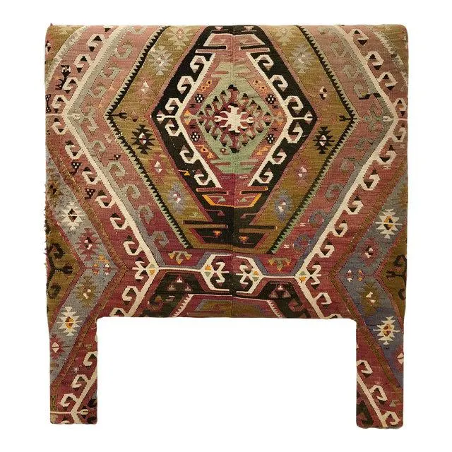 Mid 20th Century Kilim Covered Headboard
