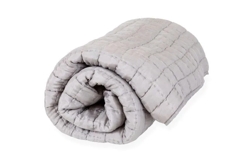 Silk Bedspread Throw Steel