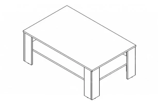 Konferenčný stolík Doux, biely