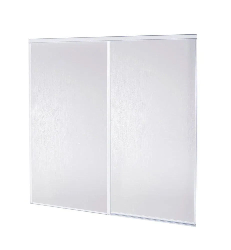 Kit deux portes de placard sous combles - Acier - Blanc - 120x120cm