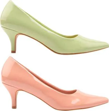 zapatilla tacón bajo kit 2 pares