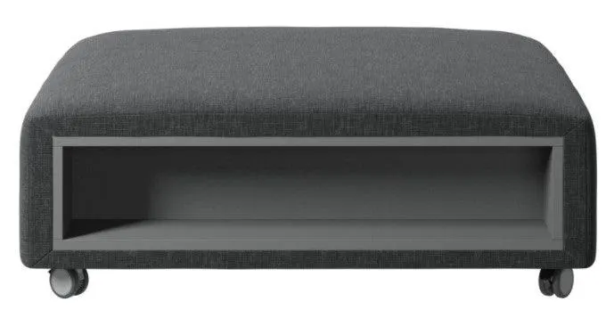 Puf con ruedas Hampton con Sistemas de Pared en lados derecho e izquierdo - A40xL107xF107cm