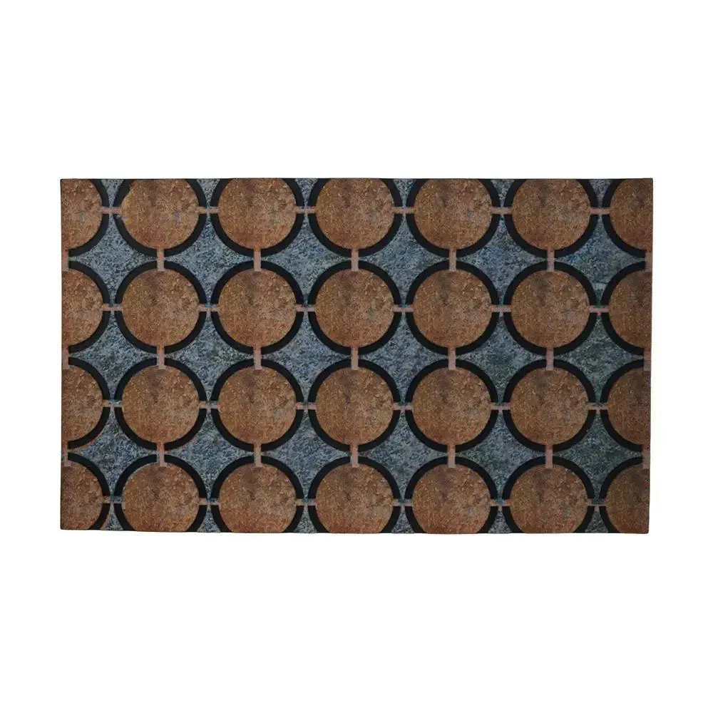 Limpiapies Casa Color 75x45 Cm Azulejos Celeste