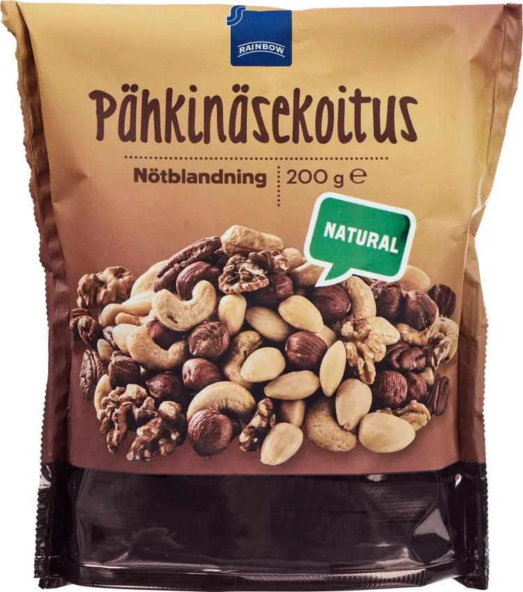 Rainbow 200g pähkinäsekoitus naturel