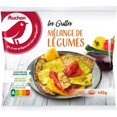 Auchan Nívó Quick-frozen grilled vegetable mixture 450 g