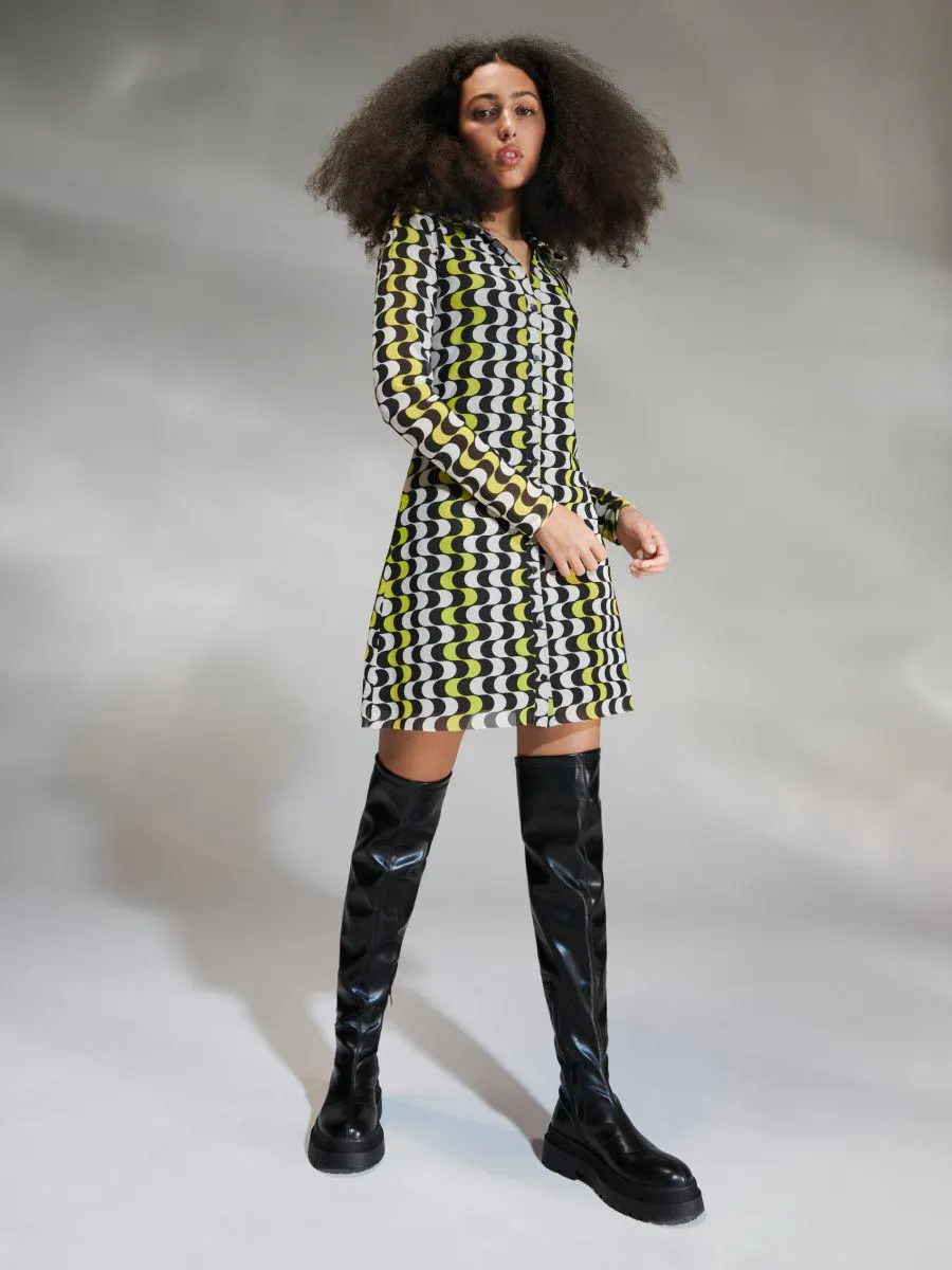 Sukienka mini ze wzorem