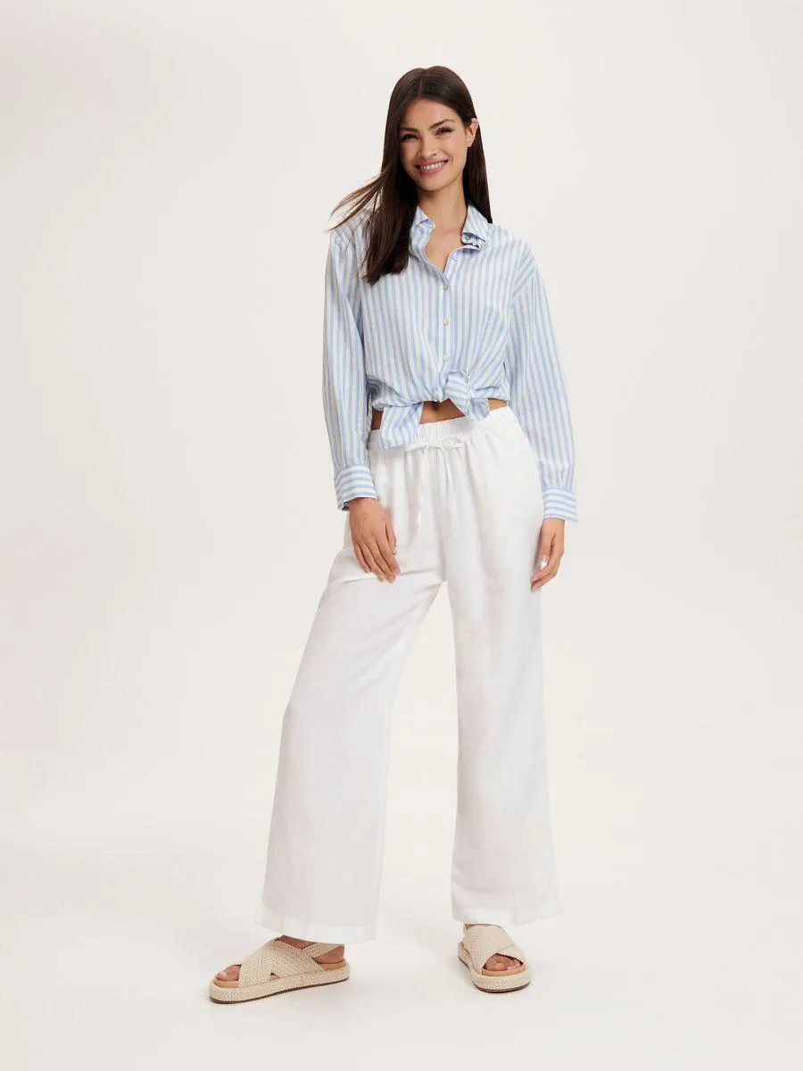 Vászonban gazdag nadrág