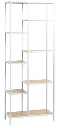 Shelving unit TRAPPEDAL 7 shlv.oak/white