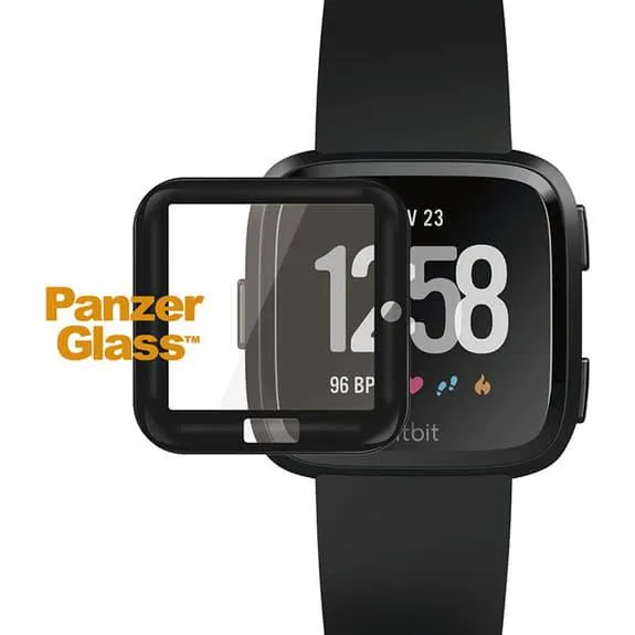 Protecteur d'écran en verre trempé PanzerGlass Fitbit Versa-Versa Lite noir