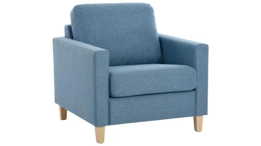 JESPER-nojatuoli Stark-kangas, sininen, 10 cm käsinoja