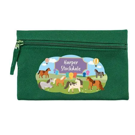 Ponies Personalised Pencil Case