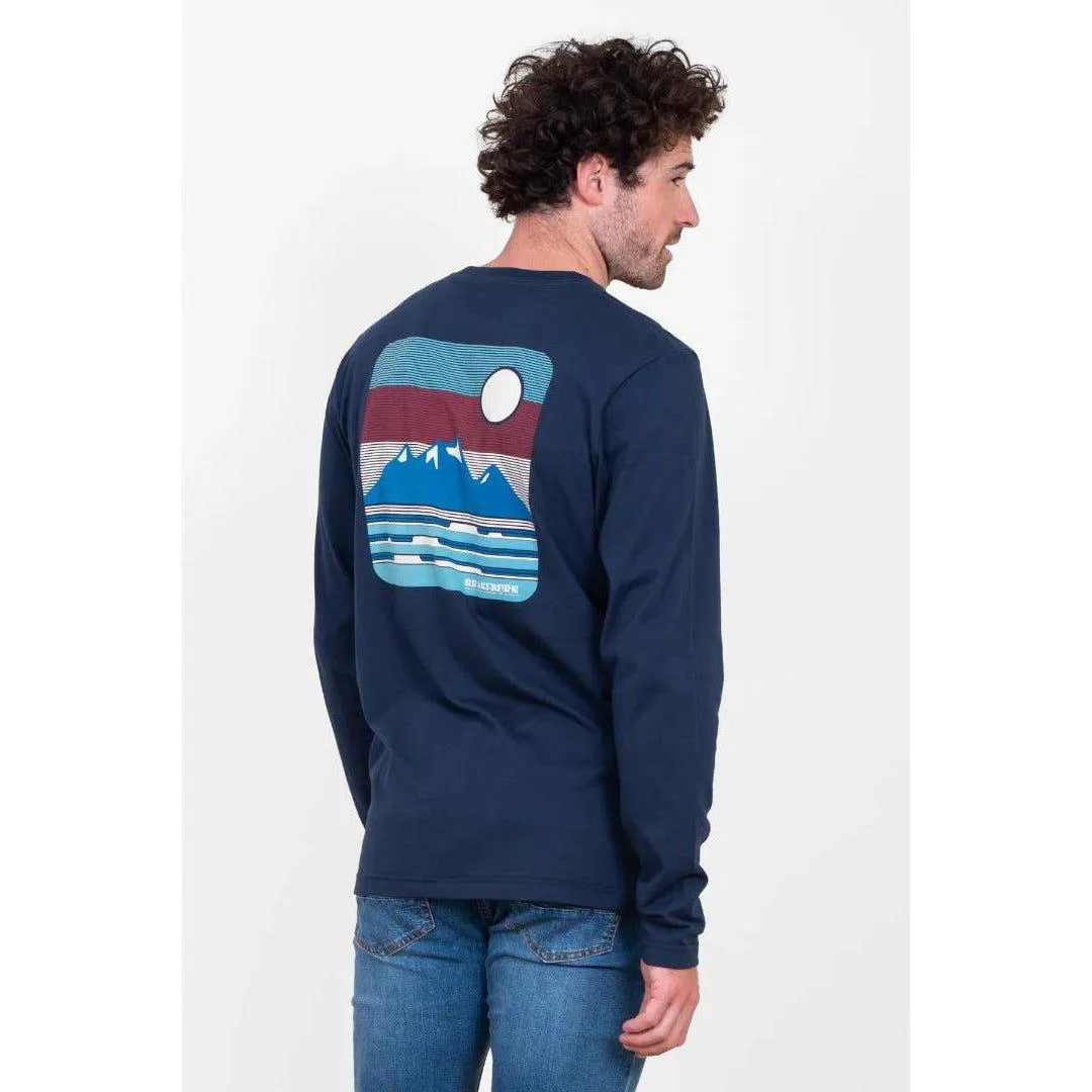 Brakeburn Mountain Waves Tee - Navy