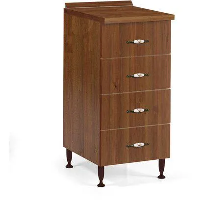 Base cucina 40 cm 4 cassetti noce antico