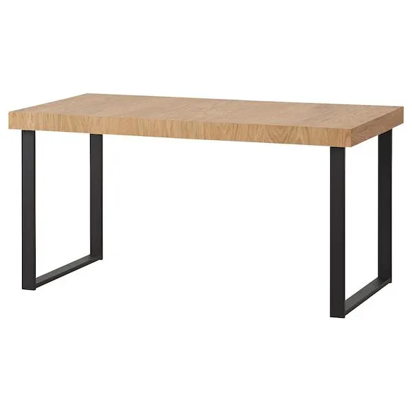 Mesa extensible, chapa roble/negro,