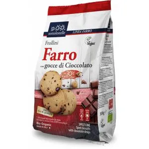 FROLLINI DI FARRO CON GOCCE DI CIOCCOLATO 300 GR -