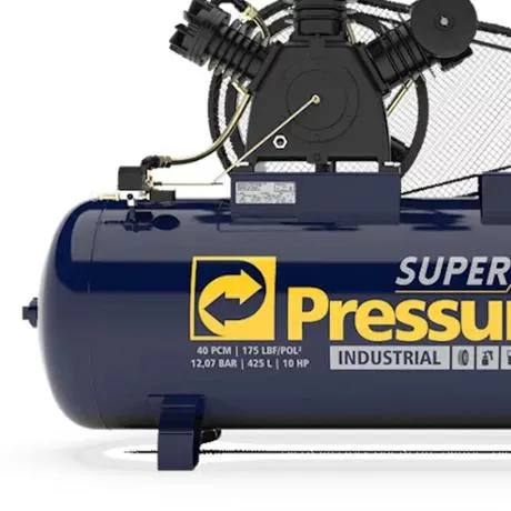 Compressor de Ar 40 Pés 175Lbs 425 Litros 220/380V Trifásico SUPER AR 40/425W PRESSURE