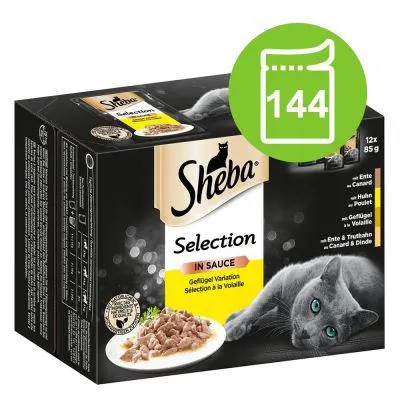 Sheba Multireceita em saquetas 144 x 85 g comida húmida para gatos