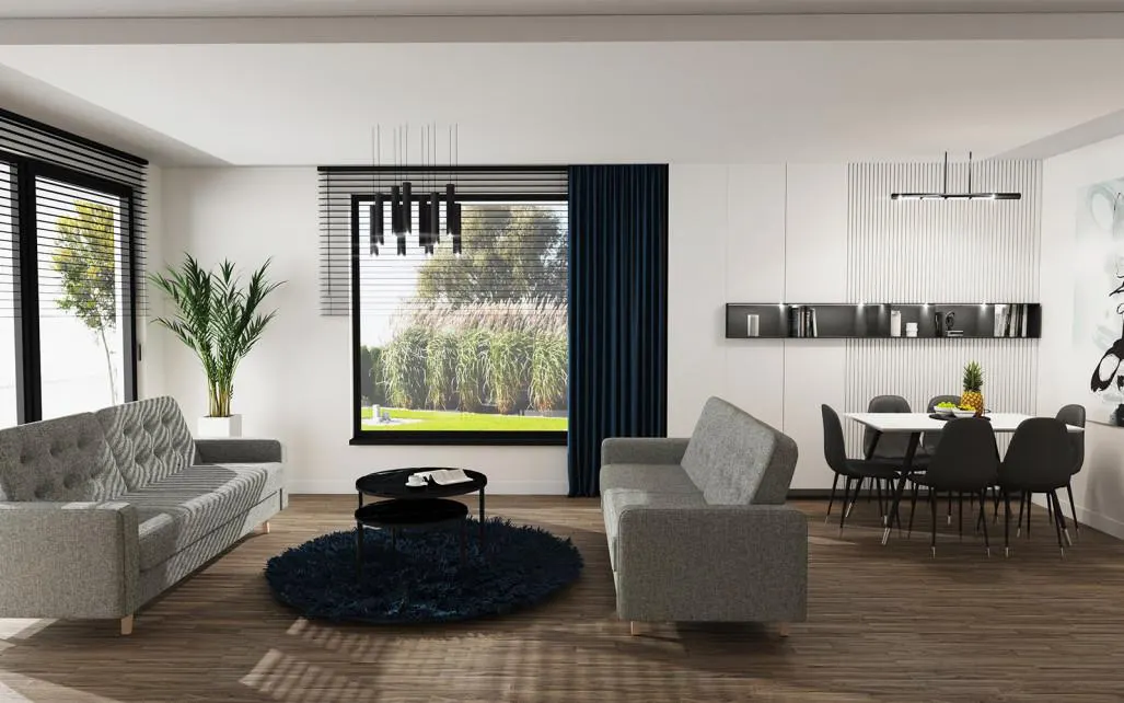 Kolekcja Sewilla (Gustimo szary) ze stolikiem - aranżacja