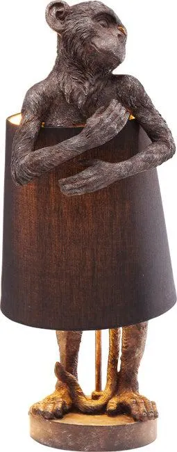 Tischleuchte Animal Monkey Braun Schwarz