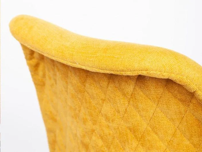 Pack 4 sillas de comedor tapizado mostaza y patas madera