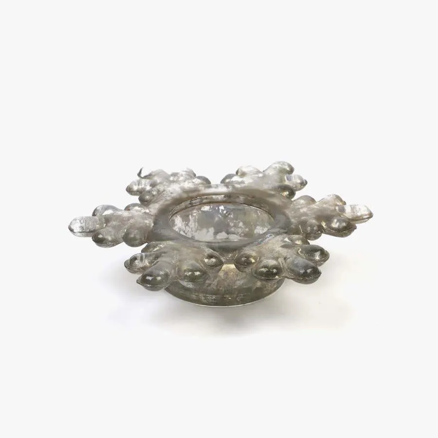 Castiçal Estrela Neve 12x3 cm