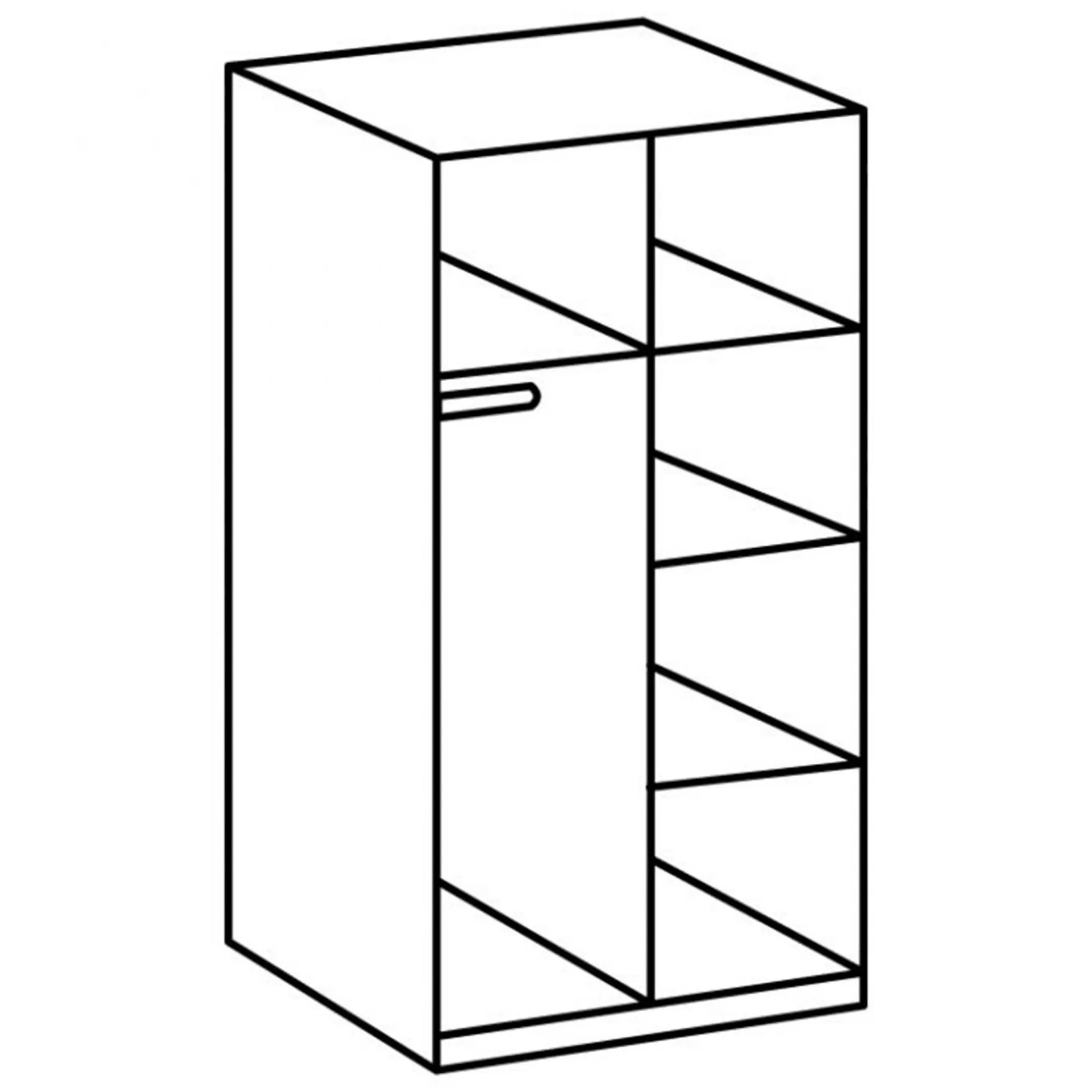 Kleerkast HUVAR J04-Plankeneiche/Graphite B90