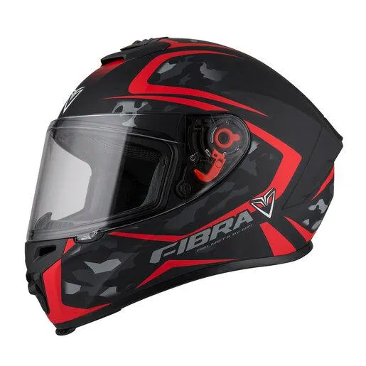 Cerrado CASCO FIBRA GIGA GLOBAL NEGRO-ROJO MATE