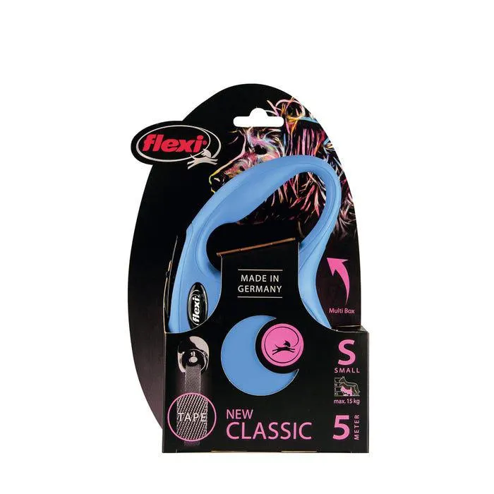 Flexi Classic 5m Blue Small Retractable Tape Dog Leash
