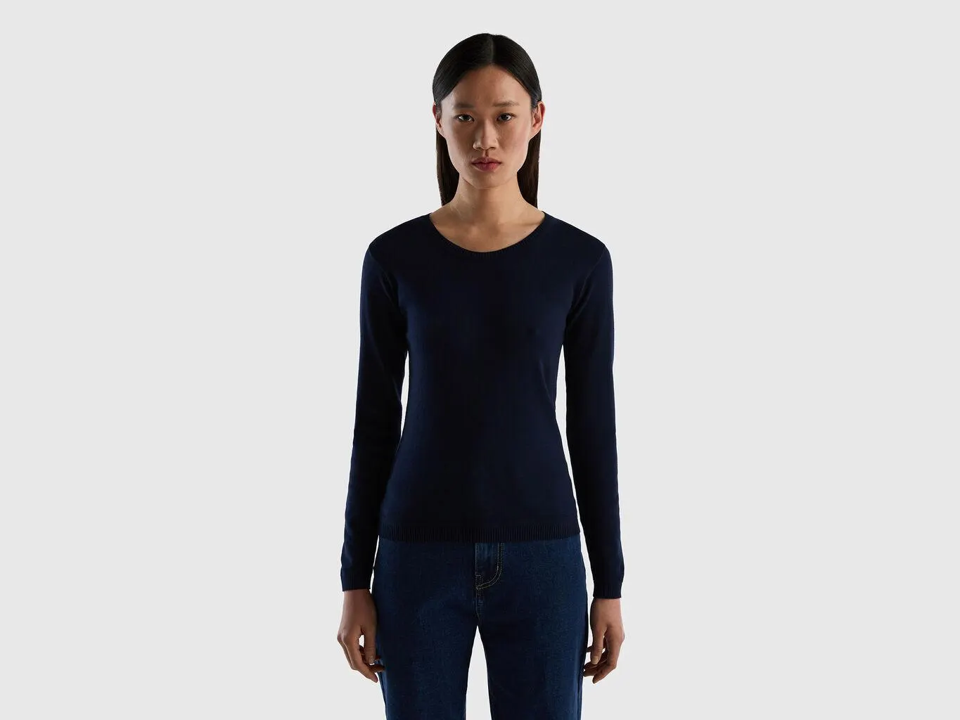 Maglia girocollo in puro cotone