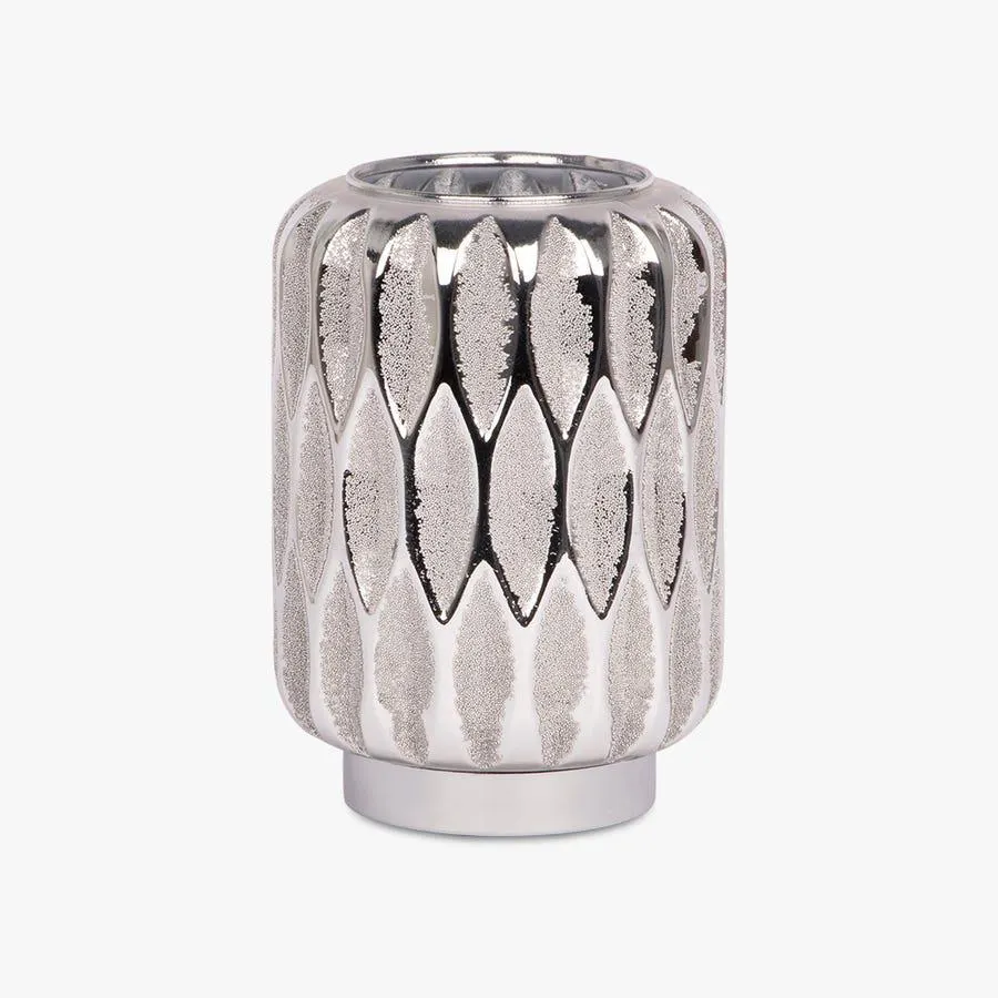 Lanterna com Luz LED Prateada 13x20 cm BELIZE