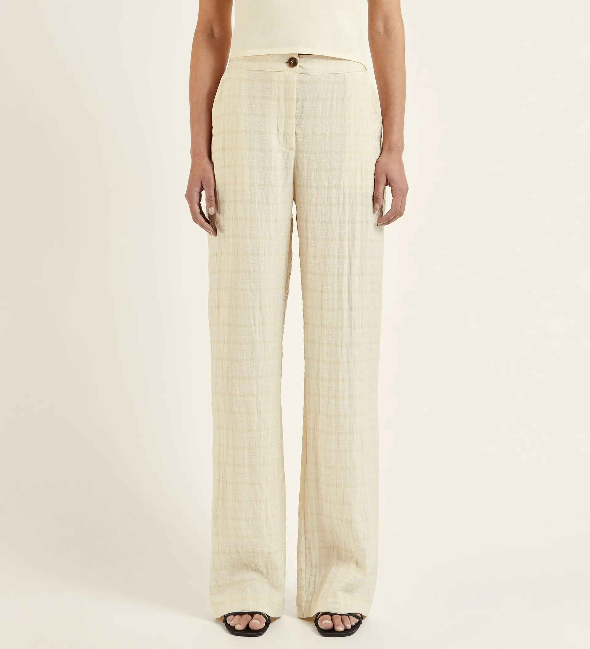 Pantalón ancho textura