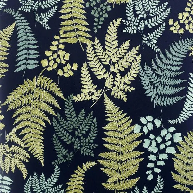 Botanical Fern wallpaper in Charcoal, Green