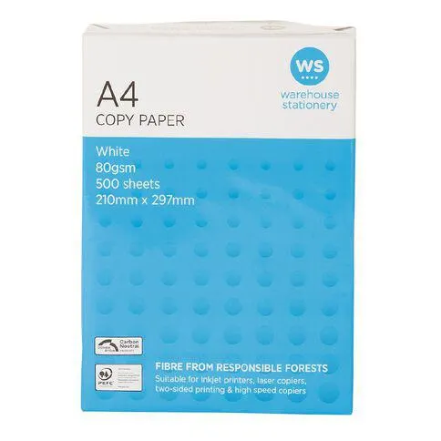 WS Photocopy Paper 80gsm 500 Pack A4