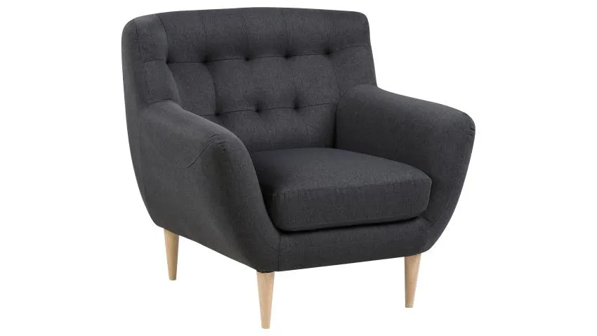 OSWALD-nojatuoli Town-kangas, tummanharmaa