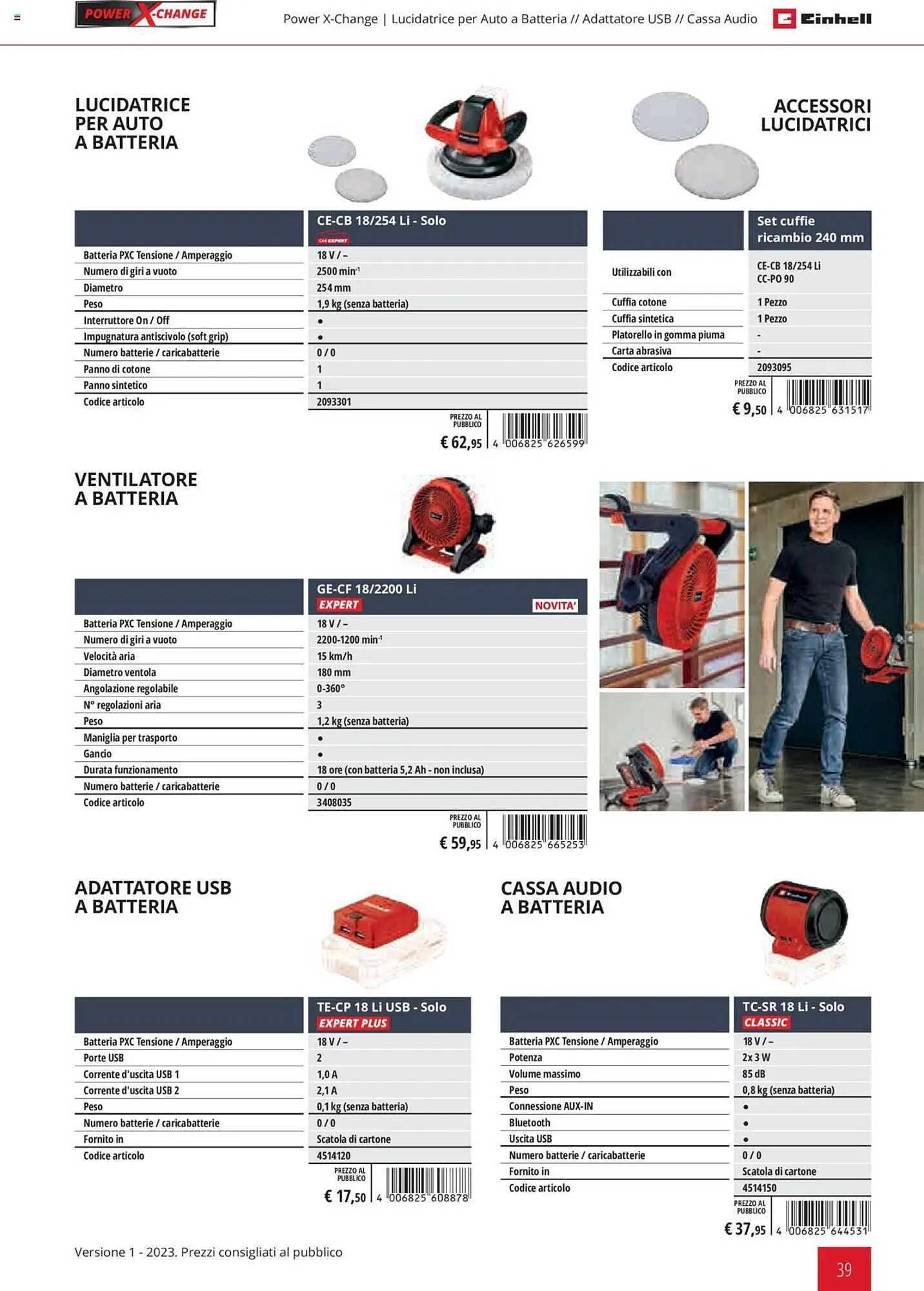 Volantino Einhell da 1 febbraio a 31 dicembre di 2023 - Pagina del volantino 39