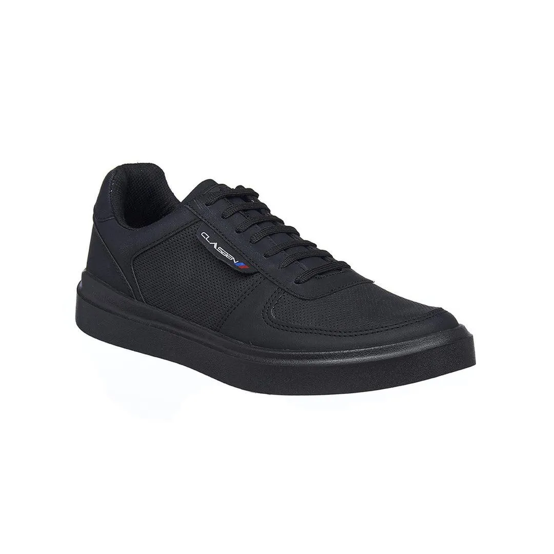 Tenis Para Hombre Casuales Choclo Tipo Piel Negro Casuales