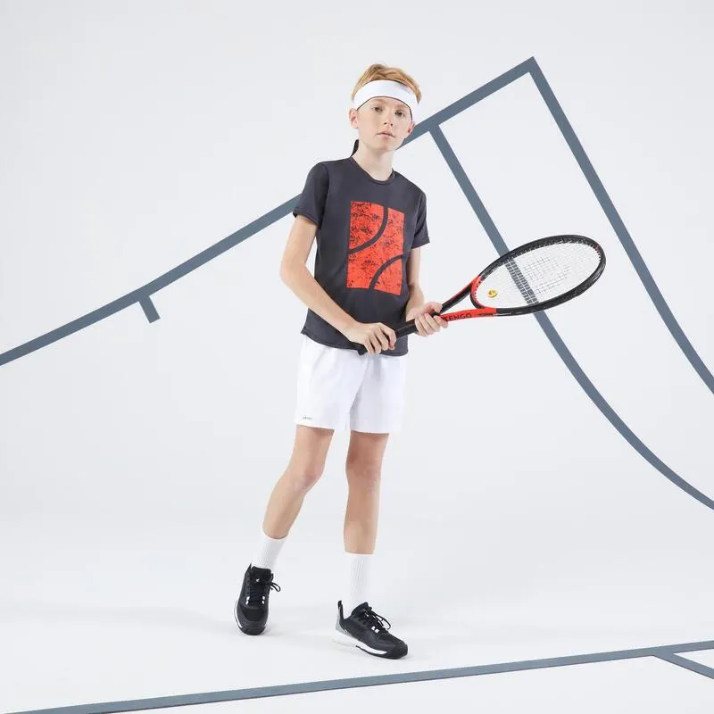 Pantalon corto de tenis Niño Artengo TSH100 blanco