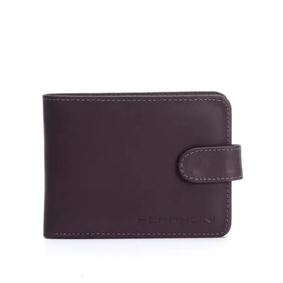 CARTEIRA FERRACINI MASCULINA COURO - CAFE