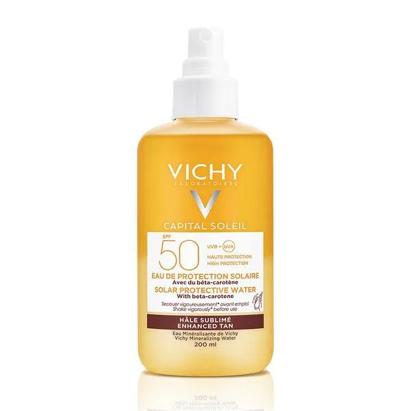 Agua Protectora Solar Vichy Capital Soleil Potenciadora del Bronceado Fps 50 x 200 ml