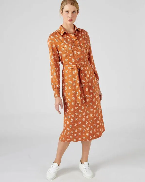 Gebloemde jurk met zakken