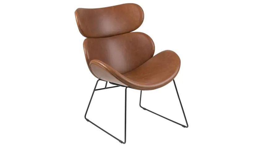 CAZAR-nojatuoli Keinonahka, ruskea