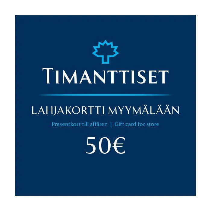 Lahjakortti myymälään 50 €