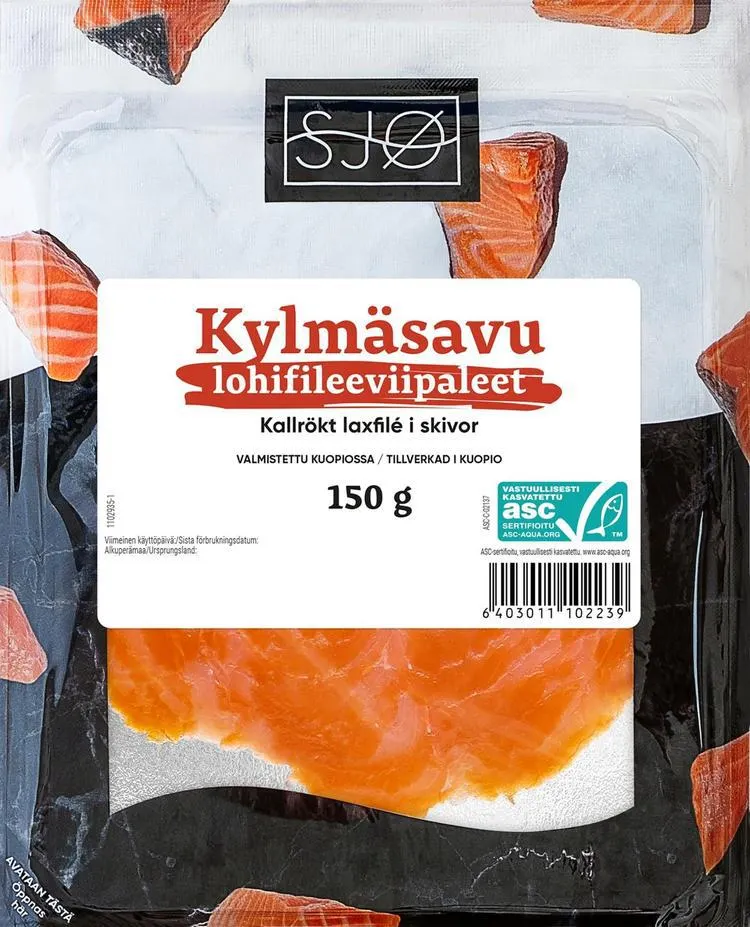 SJØ Kylmäsavu lohifilee ASC viipaleet 150g