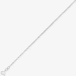 9ct White Gold Diamond Cut Oval Necklace CN740-18